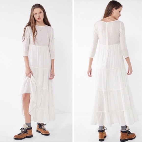 Urban Outfitters Josie Maxi Dress Tiered - Picture 1 of 7